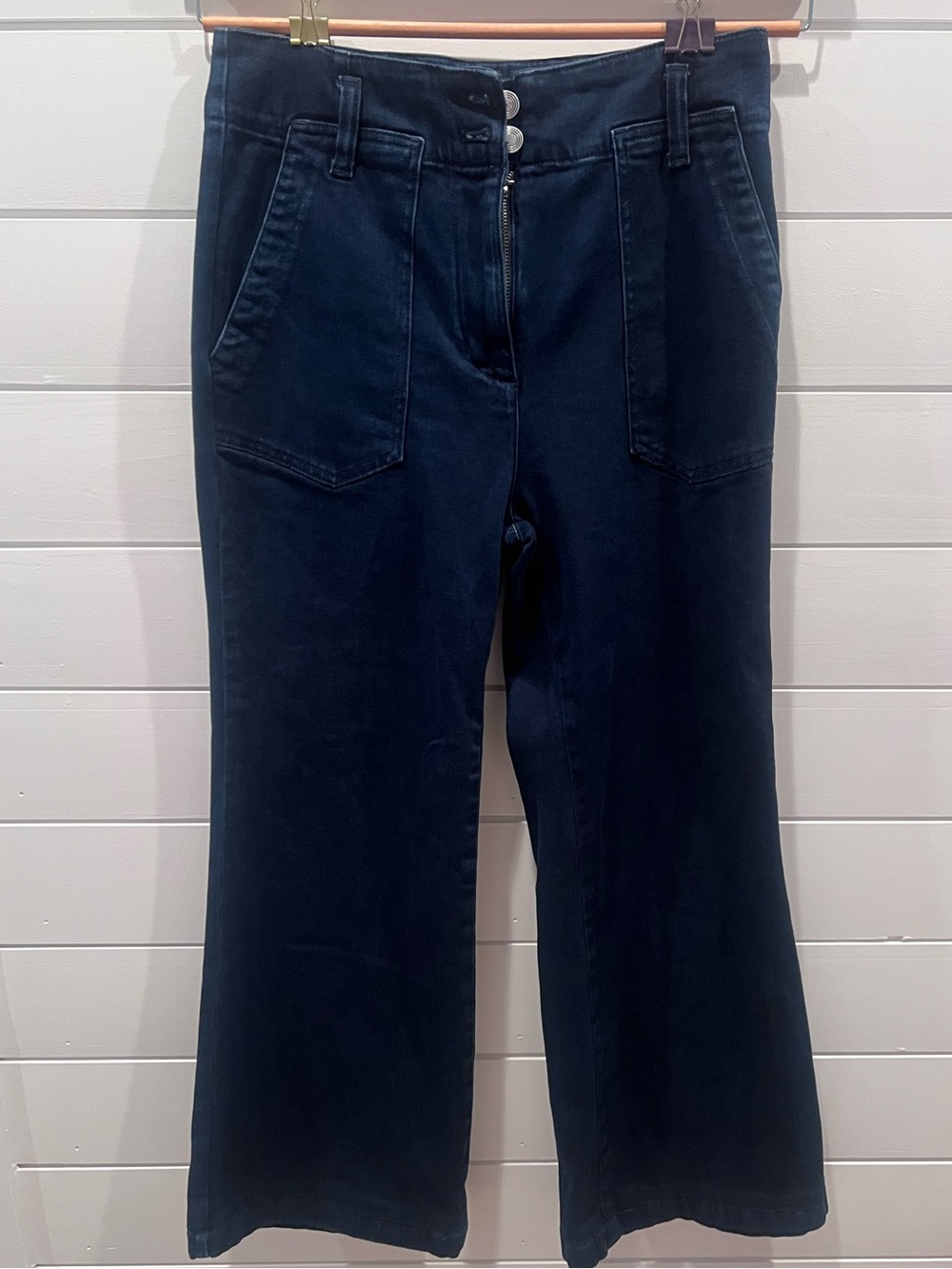 Maeve x Anthropologie Naomi Cropped Wide-Leg Flare Pants - Picture 4 of 10
